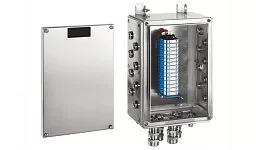 Взрывозащищенная клеммная коробка КНВ-Н 7440 из нержавеющей стали AISI 316L с фланцами